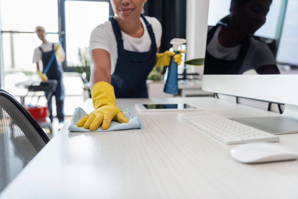 cleaning desk